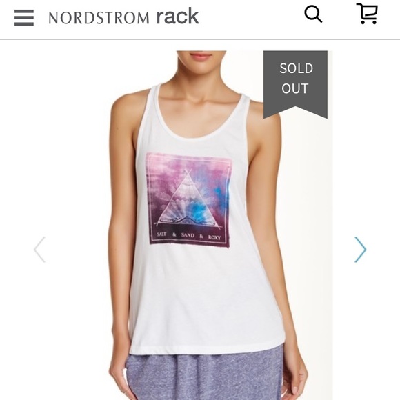 Roxy “Salt & Sand & Roxy” Graphic Sway Tank Top XS - Picture 7 of 8